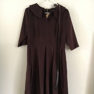Vintage Brown Collared dress